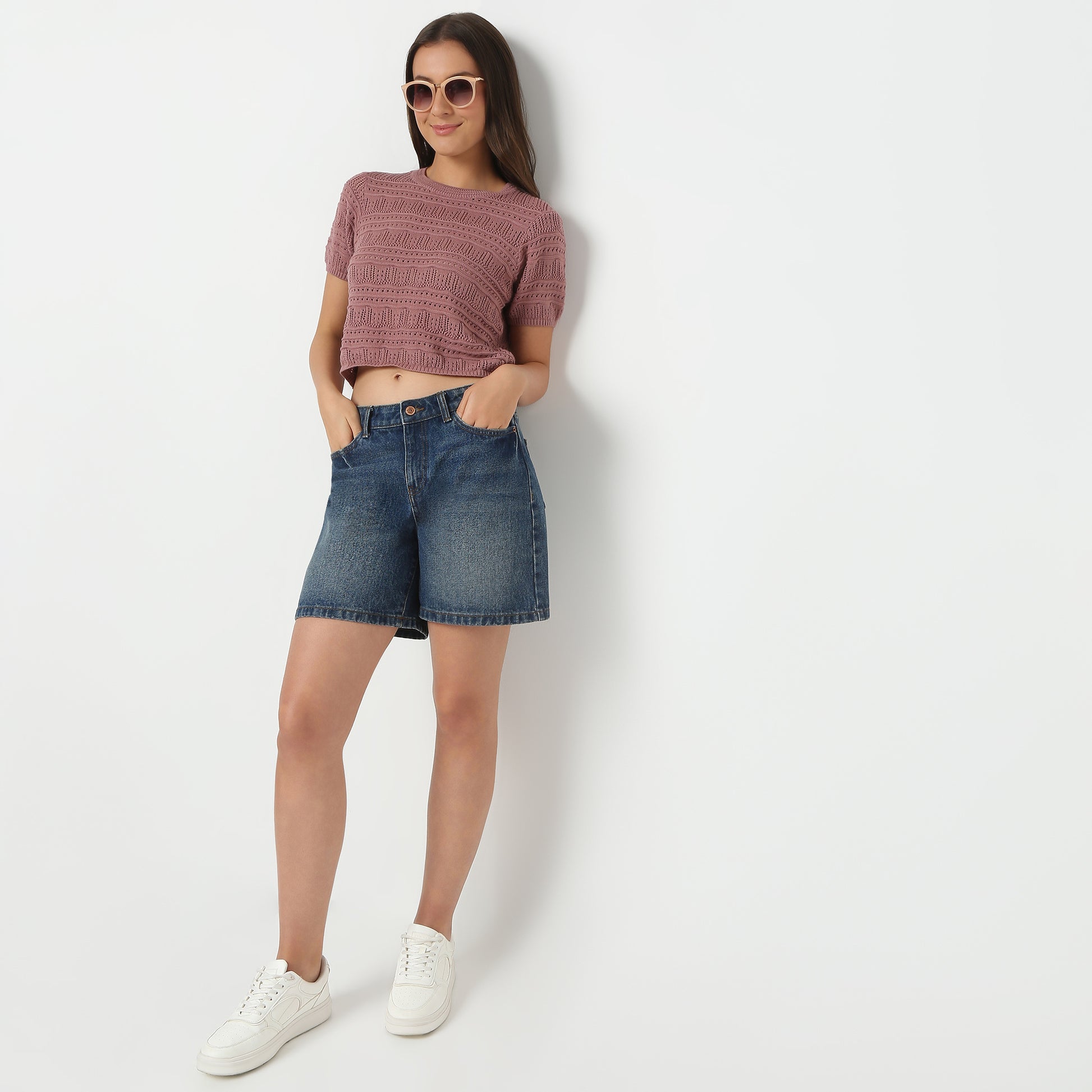 Women Round Neck Structured Young Fashion T-Shirt