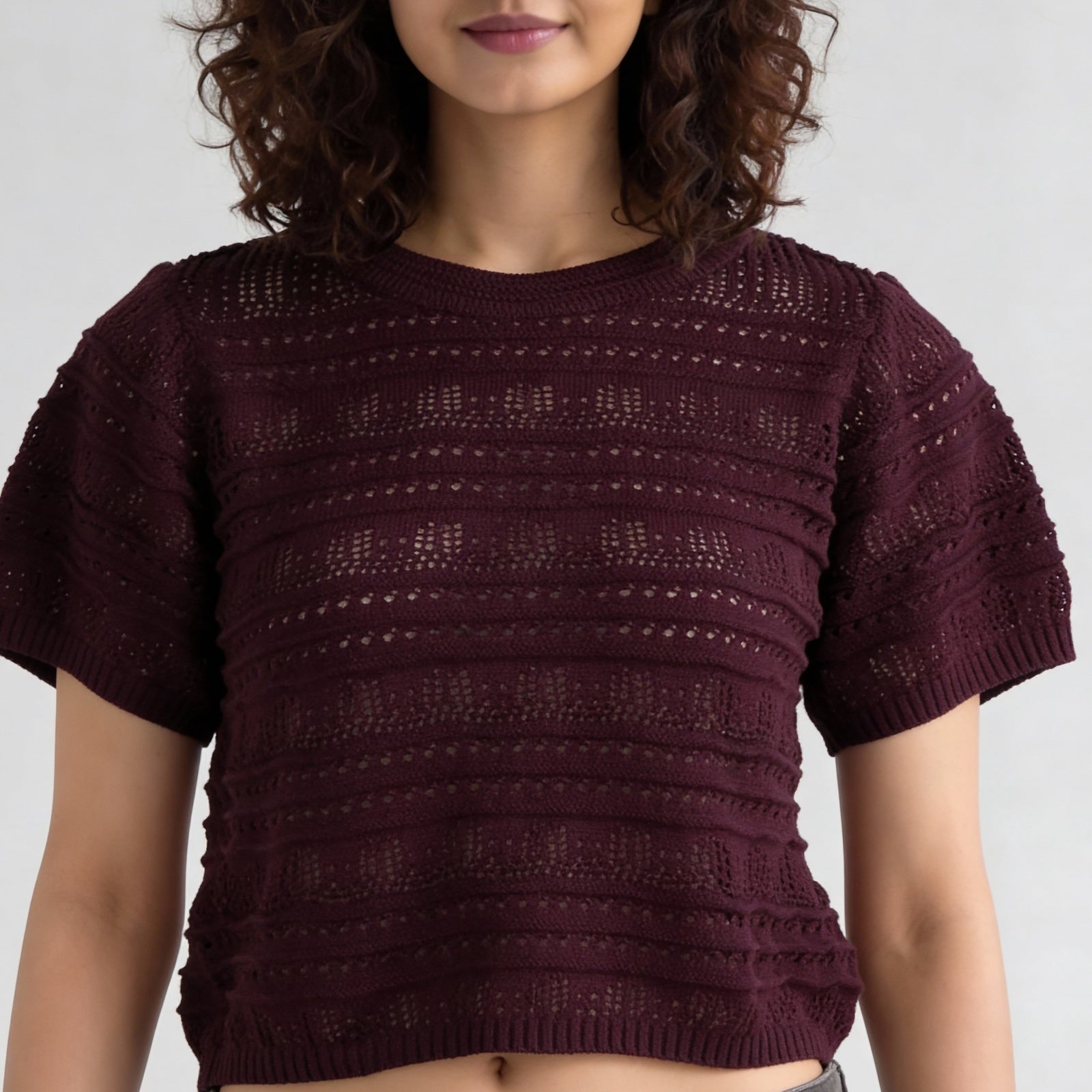 Cotton Polyester Striped Short Sleeve T-Shirt
