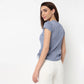 V-Neck Cropped T-Shirt With Side Ruching