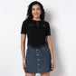Knited Cropped Fashion T-Shirt