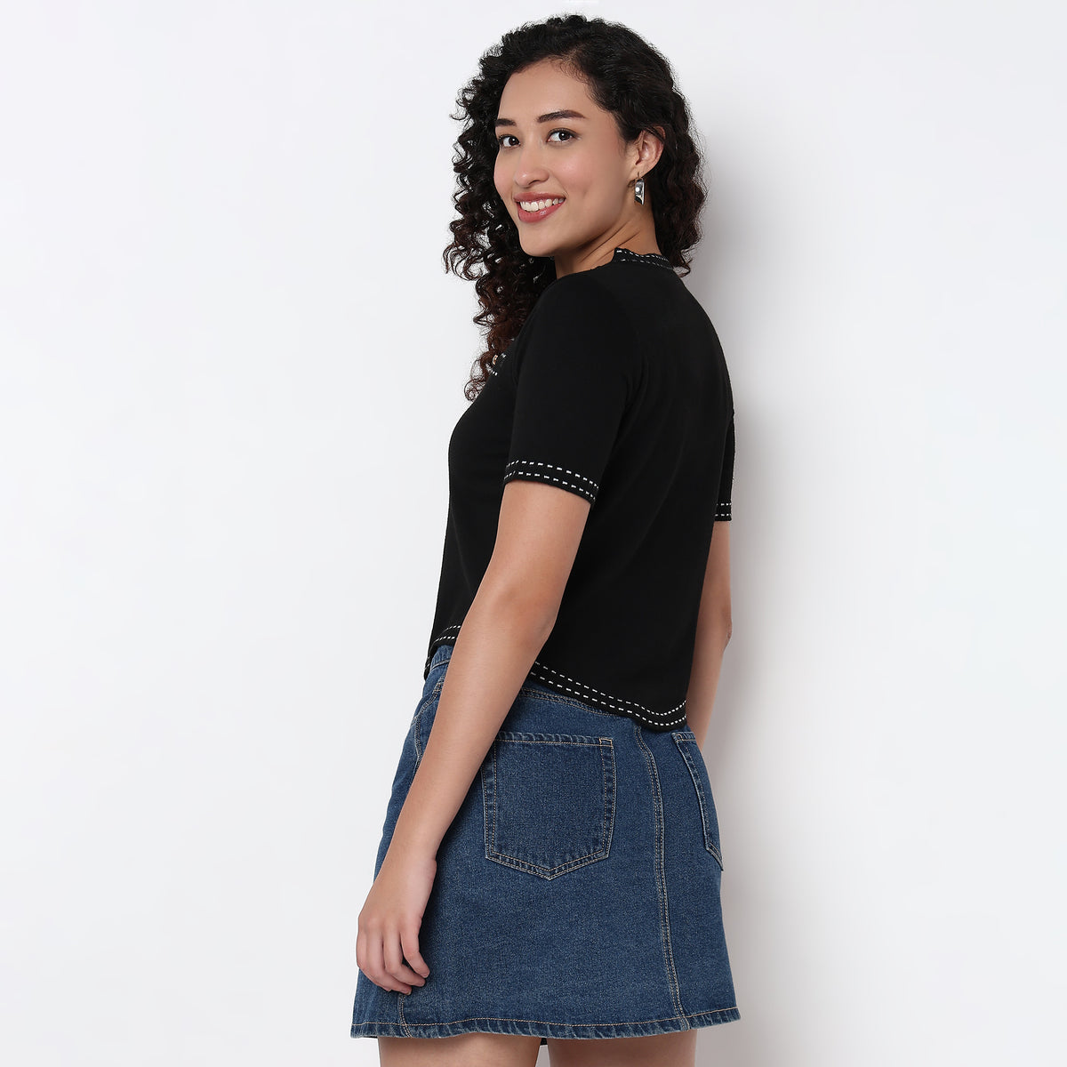 Knited Cropped Fashion T-Shirt