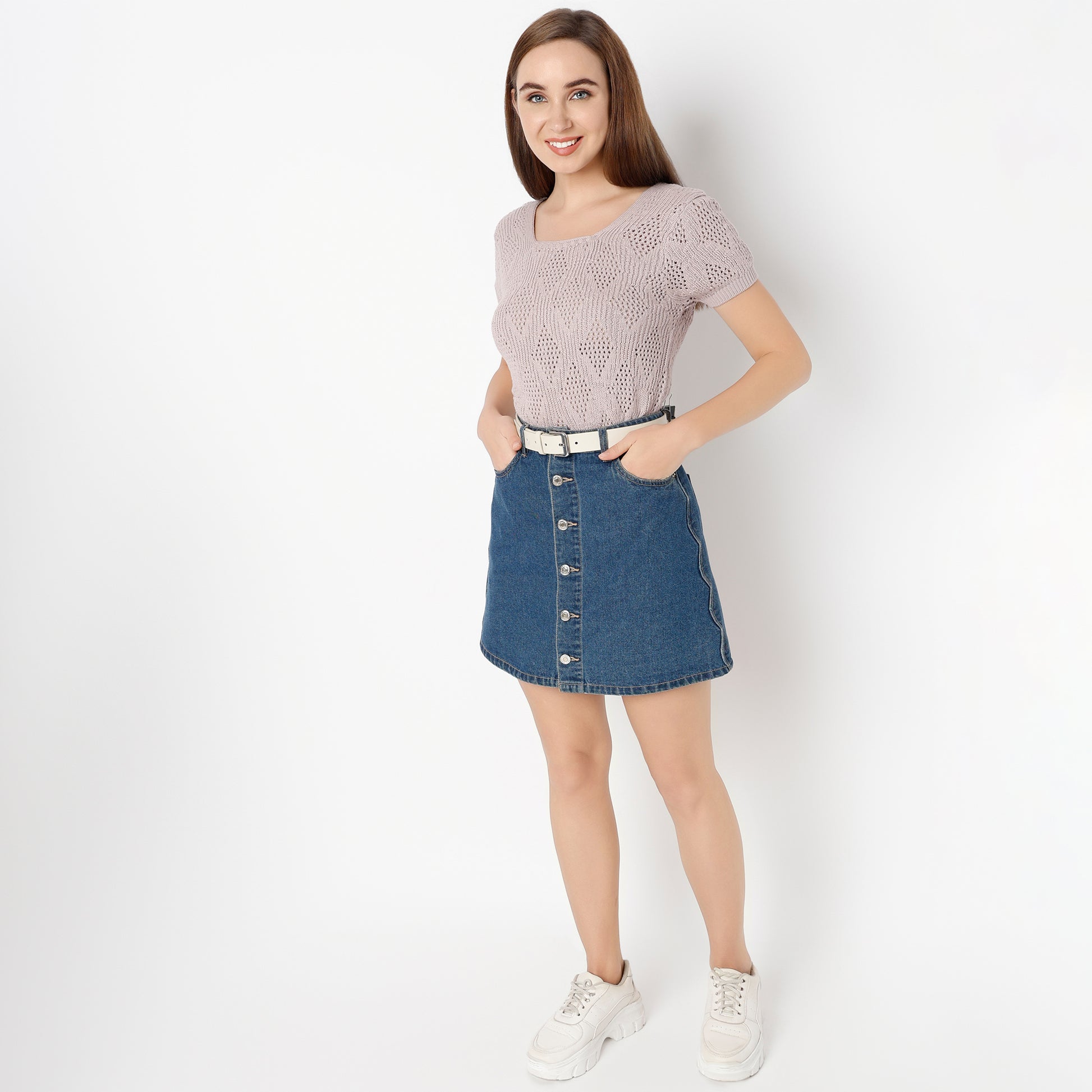 Regular Fit Solid Round Neck T-Shirt