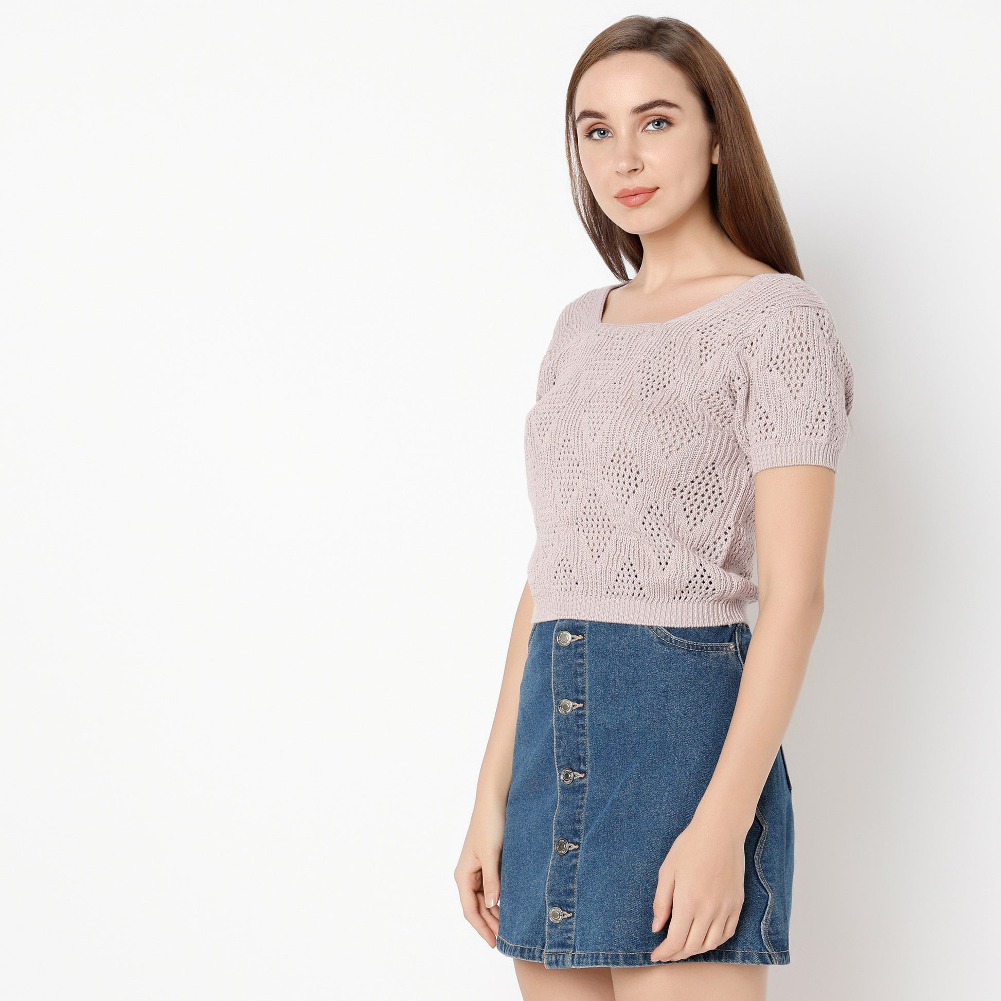 Regular Fit Solid Round Neck T-Shirt