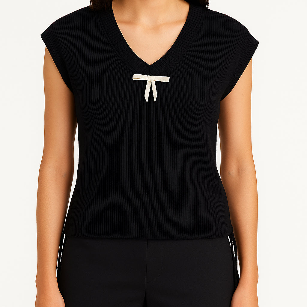 Buy Cotton T-Shirt With Bow Detail & Side Ruching - Style Union