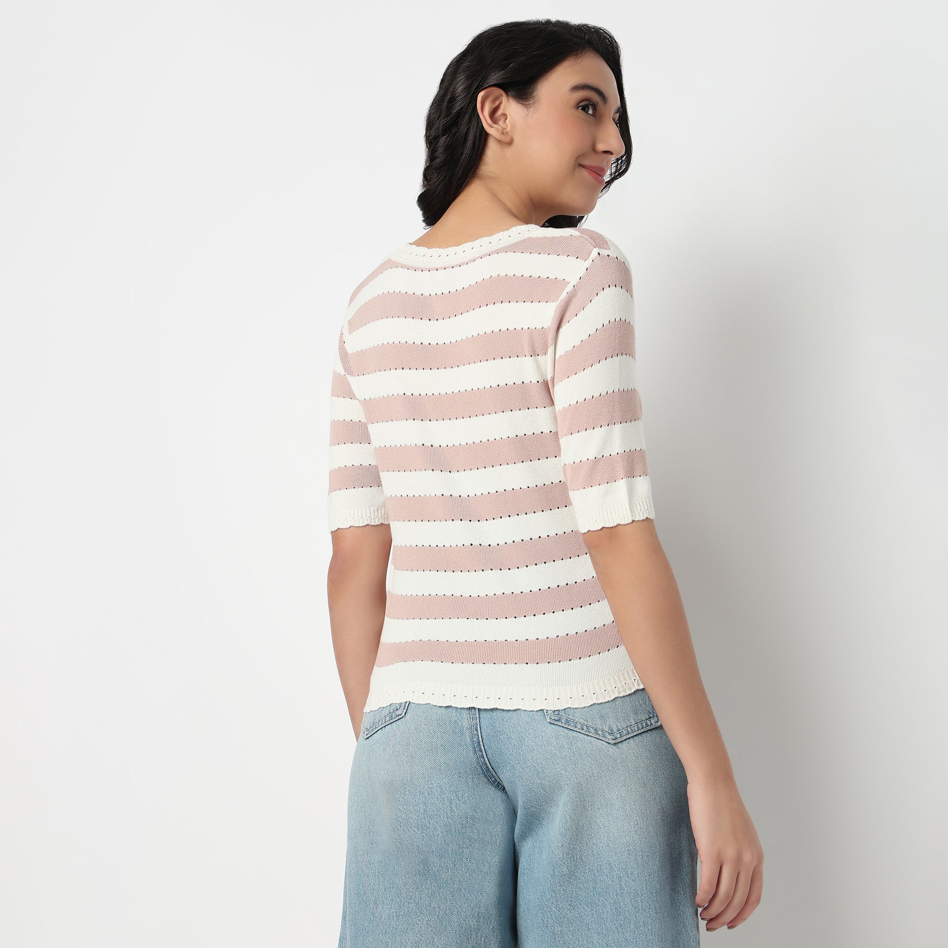 Cropped Striped T-Shirt