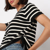 Striped Flatknit Crop T-Shirt