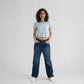 Striped Flatknit Crop T-Shirt