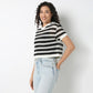 Betty Cropped Boxy Fit Fashion Tee With Half Sleeve