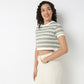 Betty Cropped Boxy Fit Fashion Tee With Half Sleeve