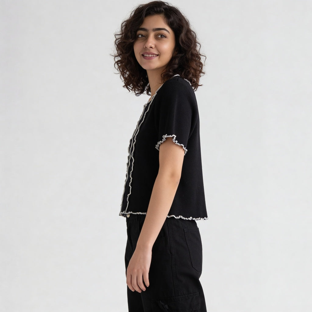 Solid Flatknit Crop Top