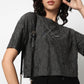 Buy Women Regular Fit Textured Short Sleeve T-Shirt  - Style Union