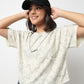 Buy Women Regular Fit Textured Short Sleeve T-Shirt  - Style Union