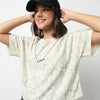 Buy Women Regular Fit Textured Short Sleeve T-Shirt  - Style Union