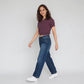 Cotton Knitted Crop Polo Neck T-Shirt
