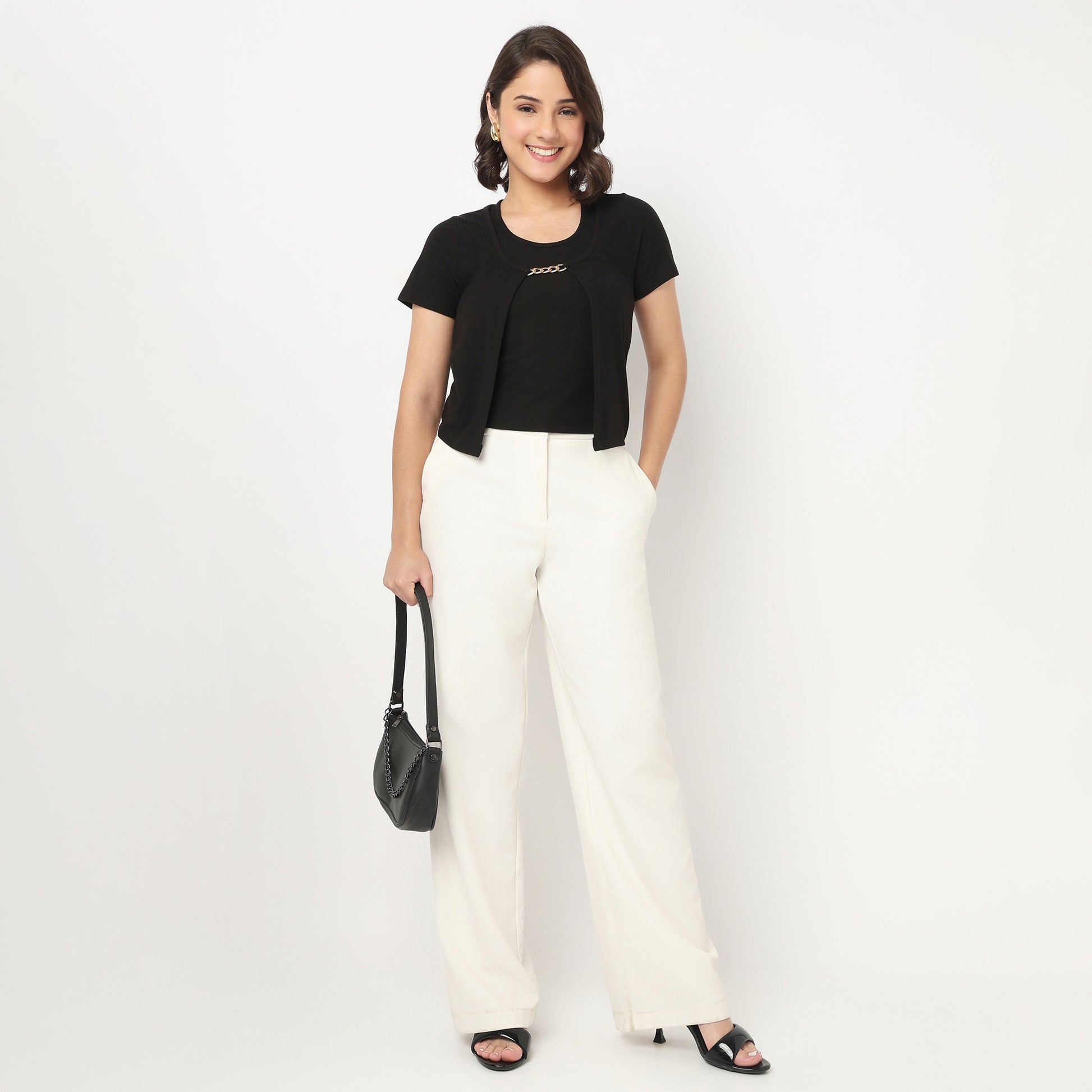 Cropped Slim Fit T-Shirt