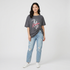 Cotton Graphic Longline Oversize T-Shirt