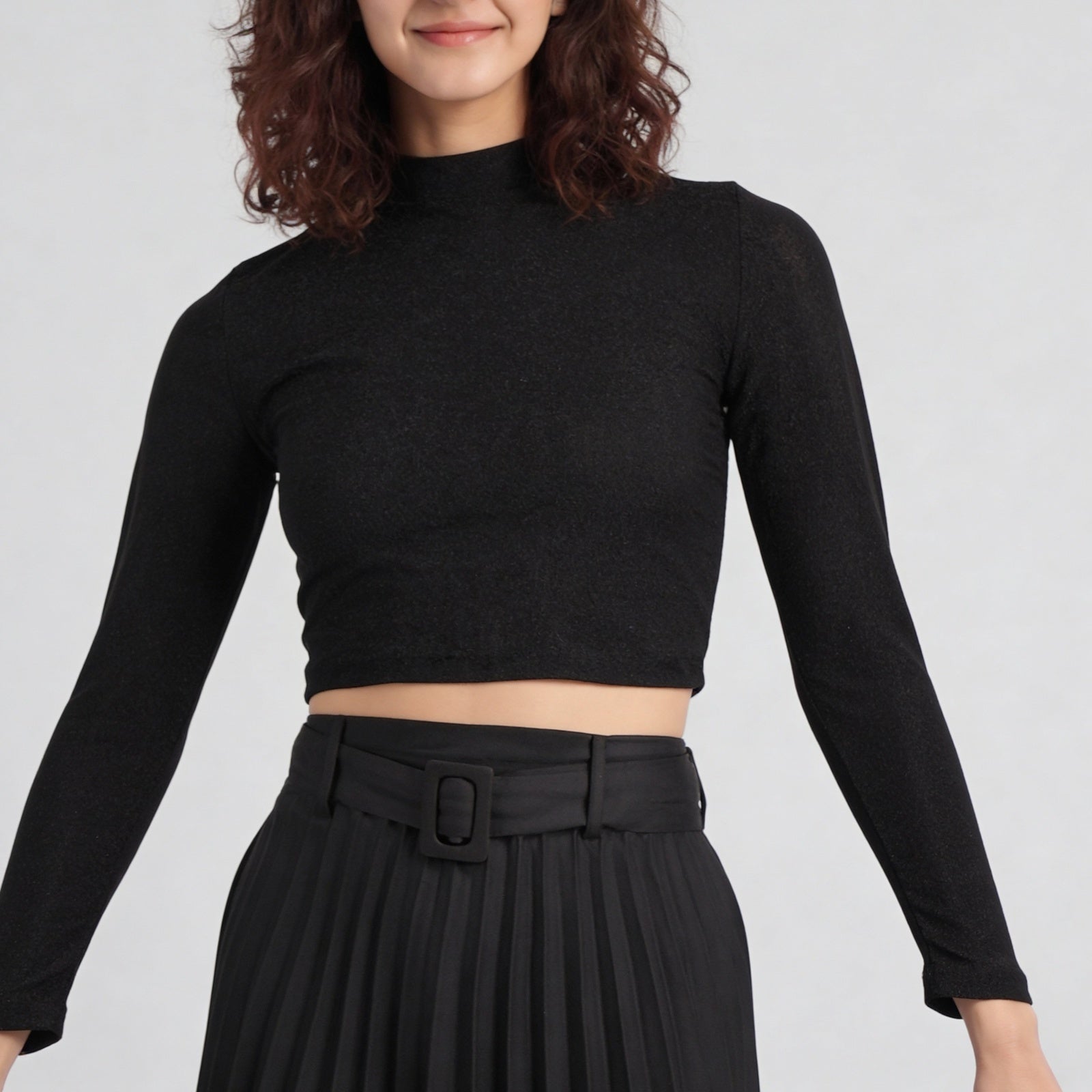 Slim Fit Embellished Crop T-Shirt