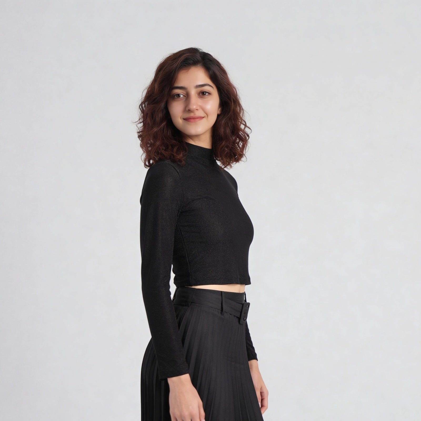 Slim Fit Embellished Crop T-Shirt