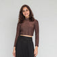Slim Fit Embellished Crop T-Shirt
