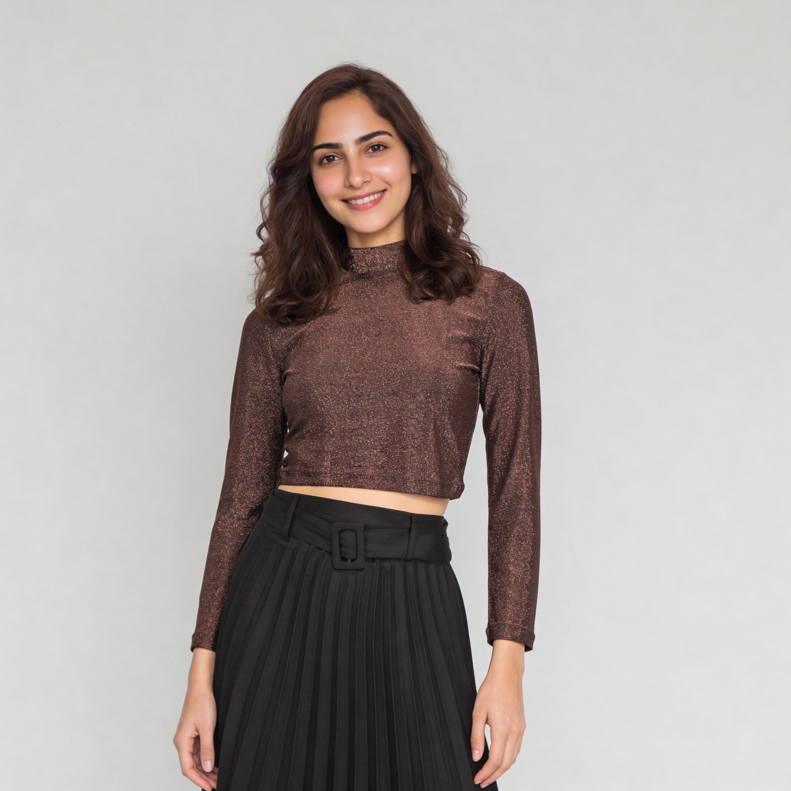 Slim Fit Embellished Crop T-Shirt