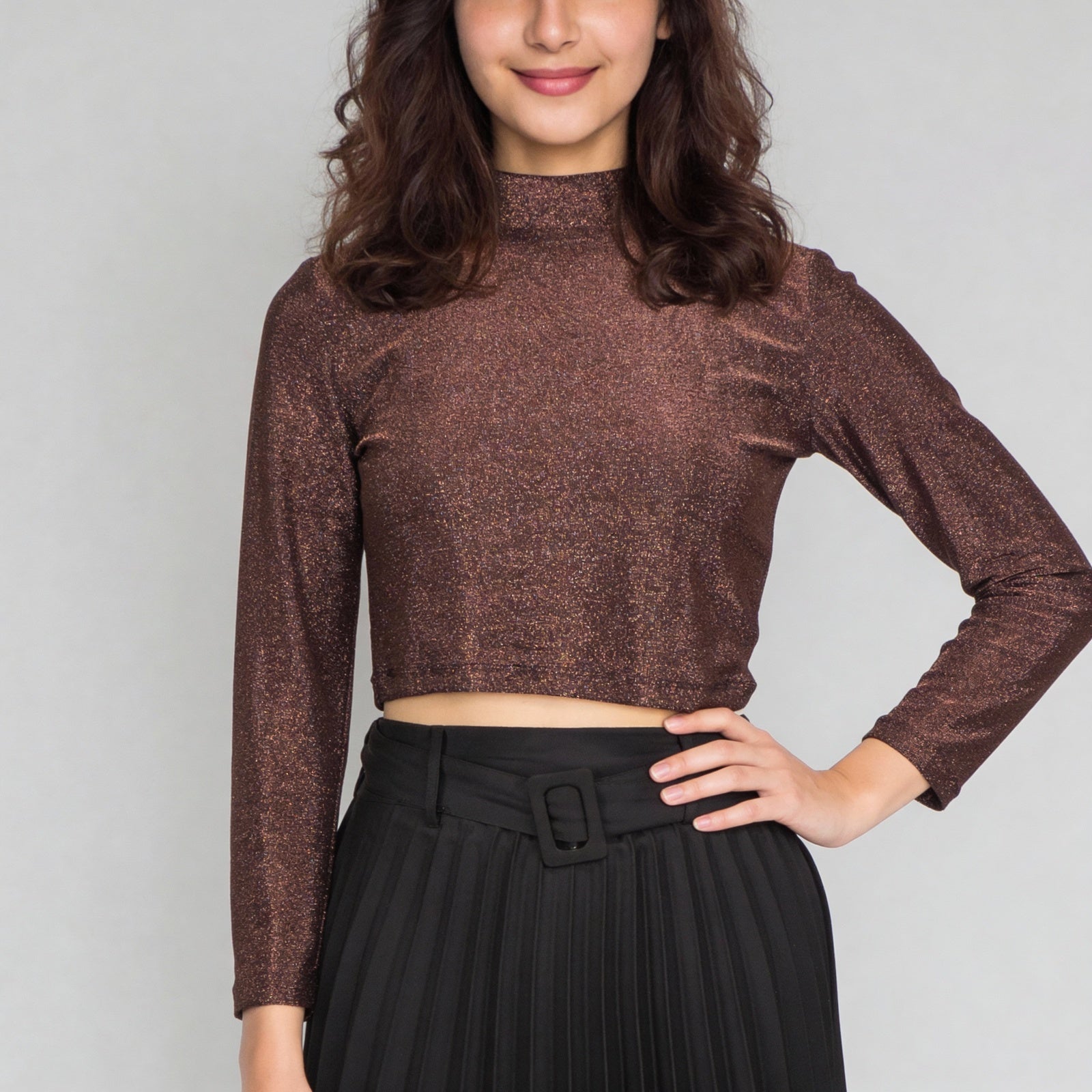Slim Fit Embellished Crop T-Shirt