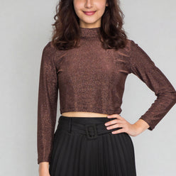 Slim Fit Embellished Crop T-Shirt