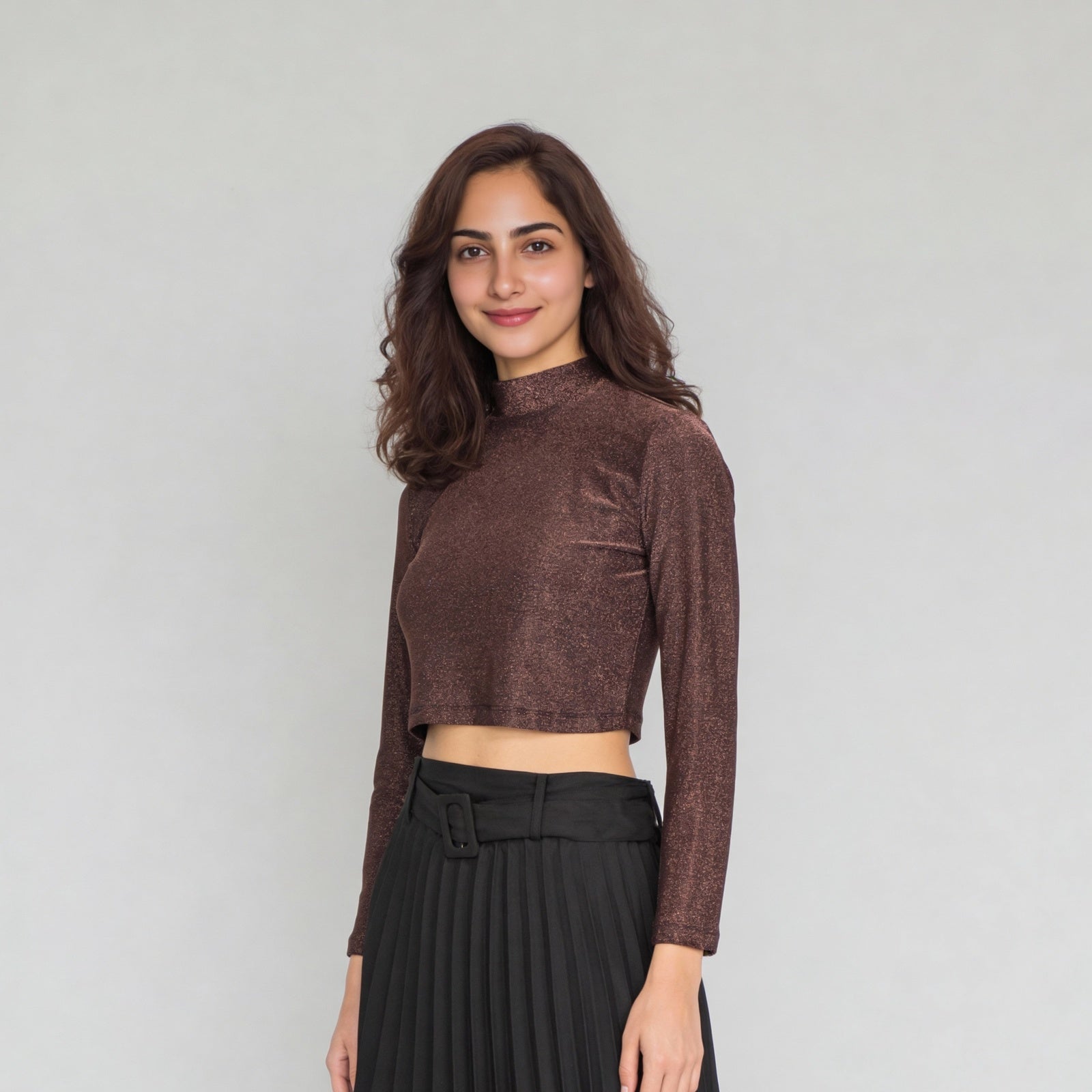 Slim Fit Embellished Crop T-Shirt
