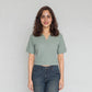 V-Neck Slim Fit Cropped T-Shirt