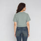 V-Neck Slim Fit Cropped T-Shirt