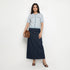 Cotton Checked Slim T-Shirt