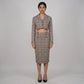 Checkered Lapel Collar Jacket