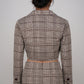 Checkered Lapel Collar Jacket