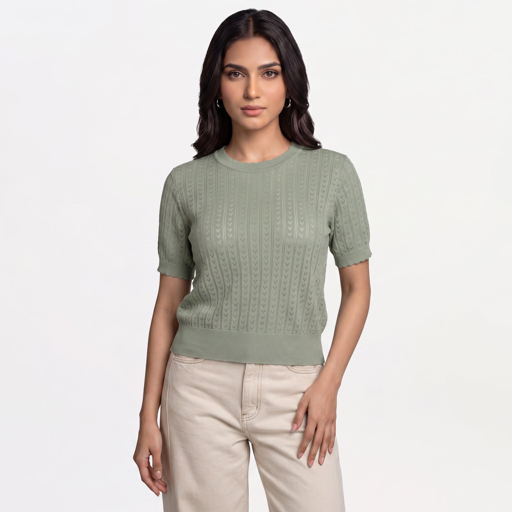 Cotton Cropped T-Shirt