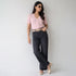 Cotton V-Neck Cropped T-Shirt