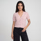 Cotton V-Neck Cropped T-Shirt