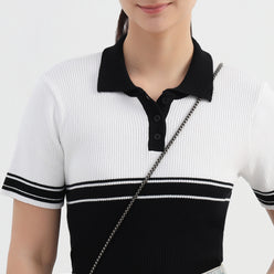 Cotton Striped Crop T-Shirt