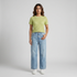 Knitted Solid Crop T-Shirt