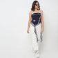 Cotton Printed Off Shoulder Crop Top