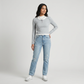 Solid Essential Tee with Tie Up at Neck