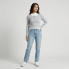 Solid Essential Tee with Tie Up at Neck