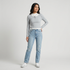 Solid Essential Tee with Tie Up at Neck