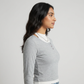 Solid Essential Tee with Tie Up at Neck