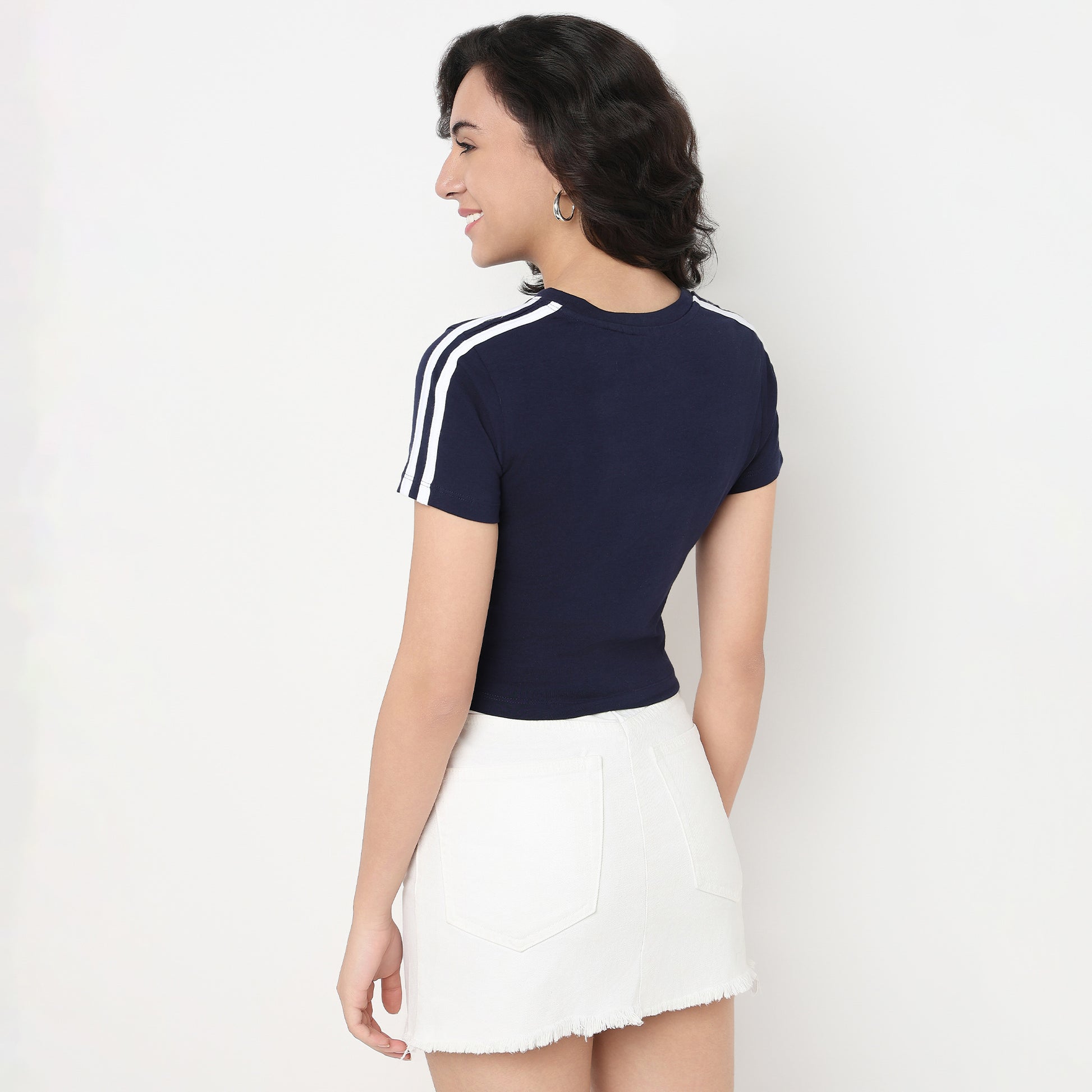 Order Now Women Graphic Round Neck Slim Fit Western Wear B Graphic Tee Fitted by Style Union