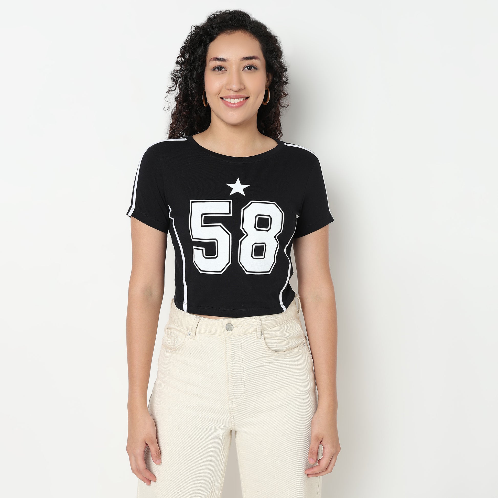 Buy Women Slim Fit Graphic Short Sleeve T-Shirt  - Style Union
