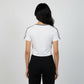 Slim Fit Cotton Garphic Crop T-Shirt