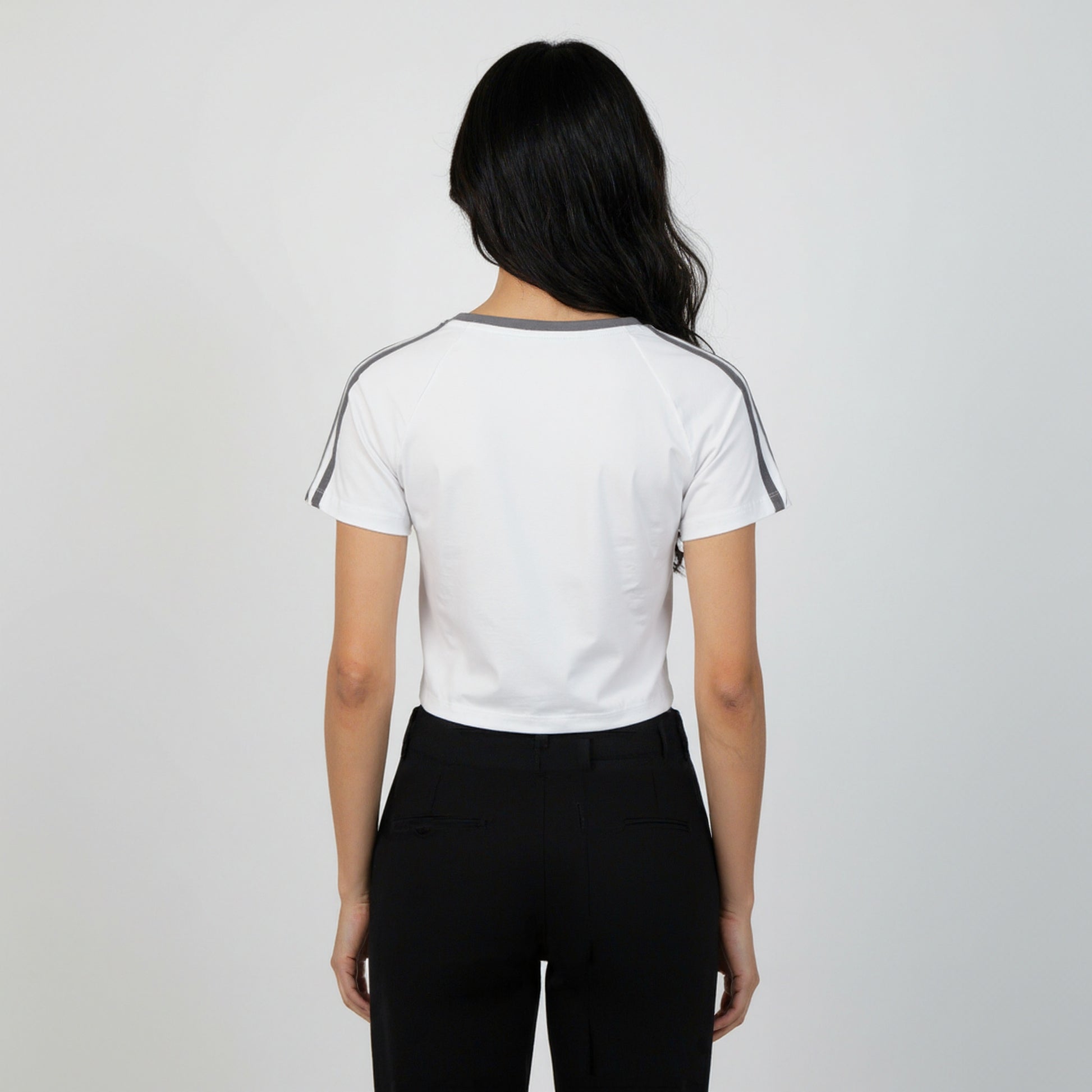 Slim Fit Cotton Garphic Crop T-Shirt
