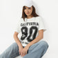 Oversize Printed Round Neck Regular Length T-Shirt