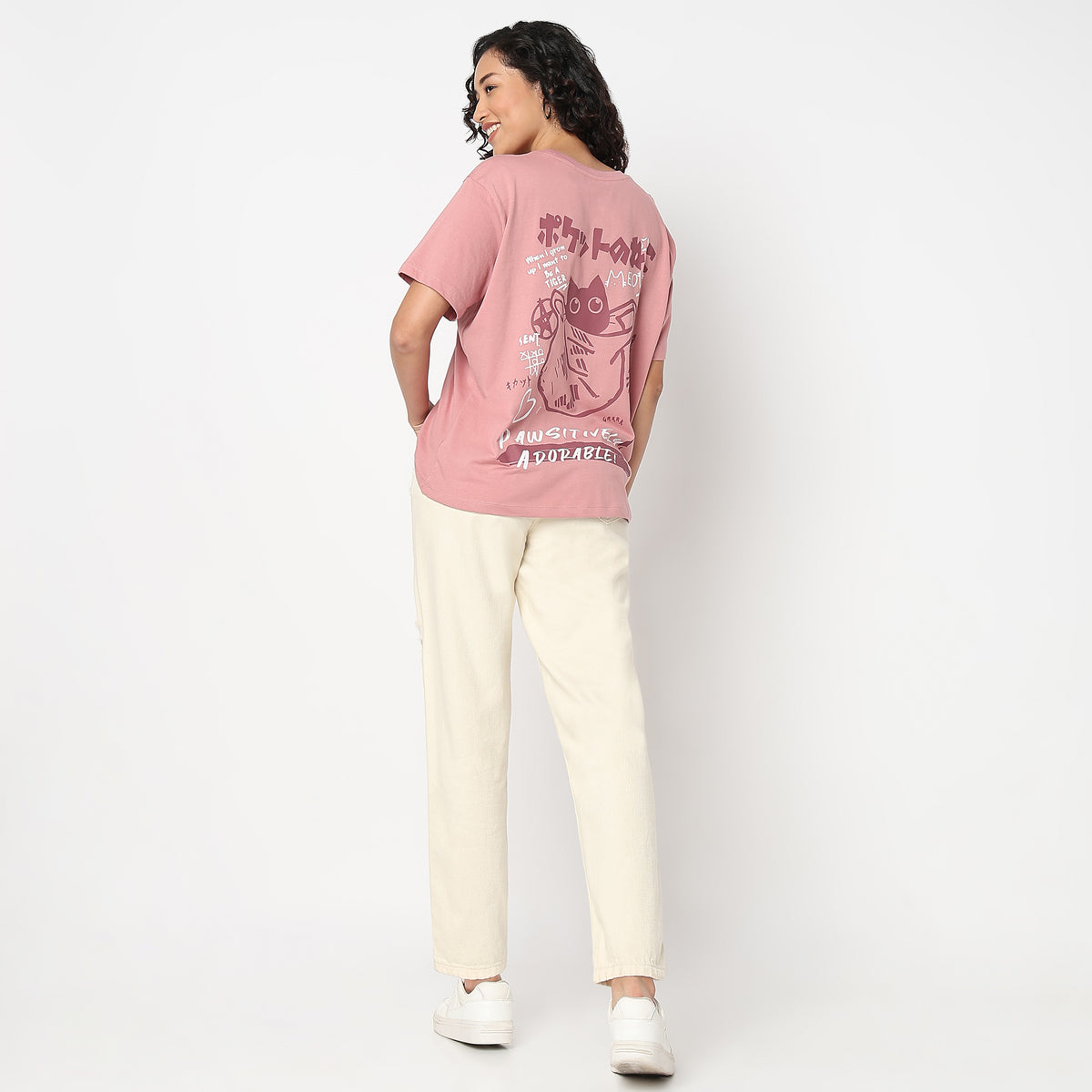 Betty Oversized Front Graphic T-Shirt