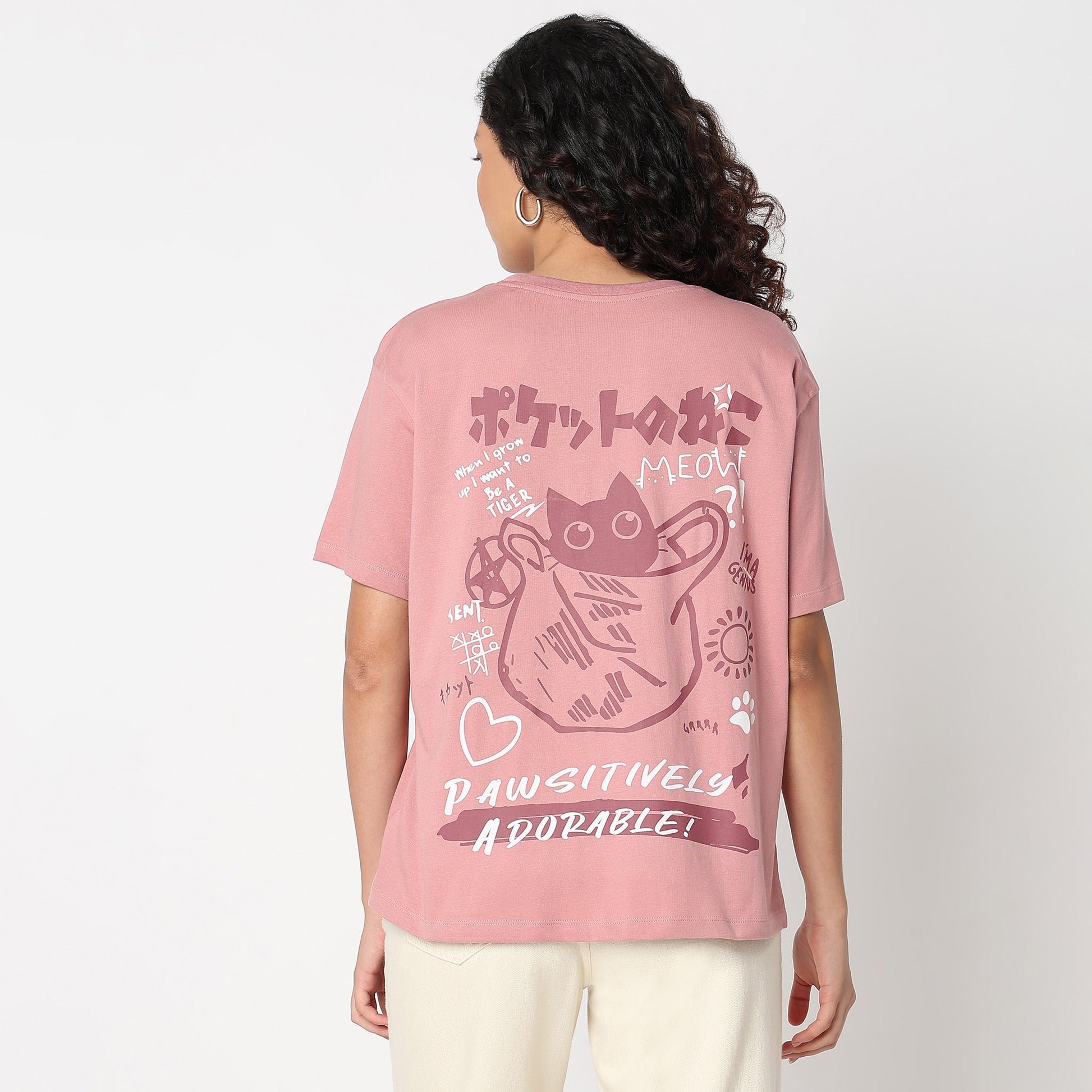 Betty Oversized Front Graphic T-Shirt