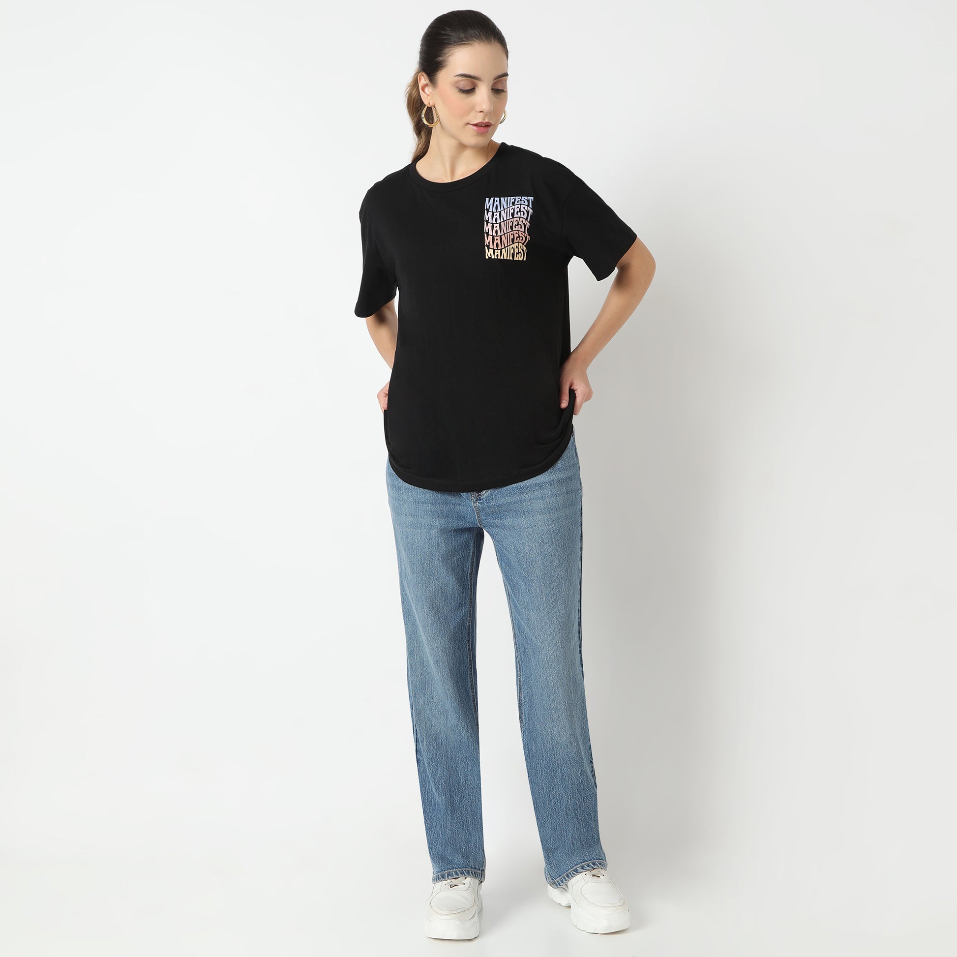 Oversize Graphic Round Neck T-Shirt